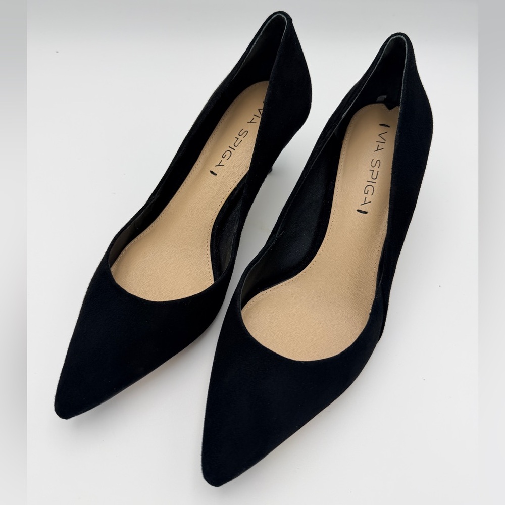 Via Spiga Black Suede Heels  Size 7M